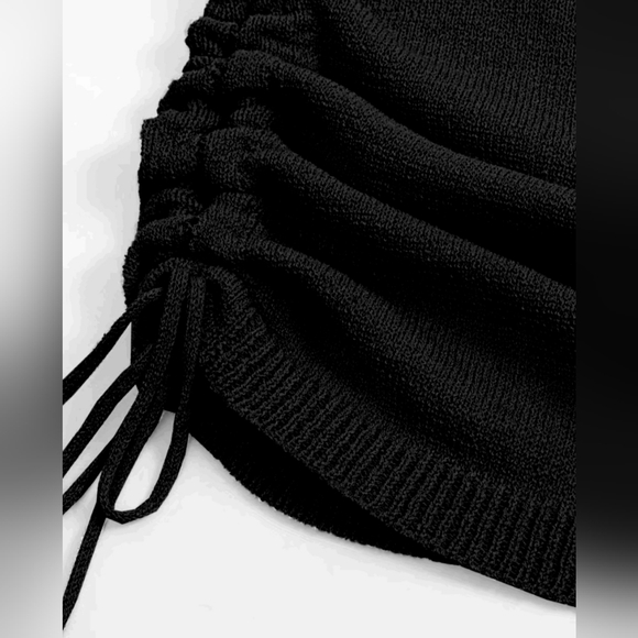 NWOT-Tank style sweater dress w/drawstring adjustable side/bottom - Picture 5 of 5